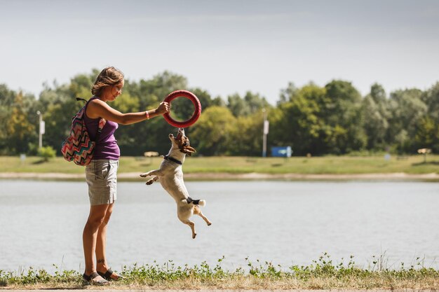 9. **Flyball or Frisbee:** Engage your dog